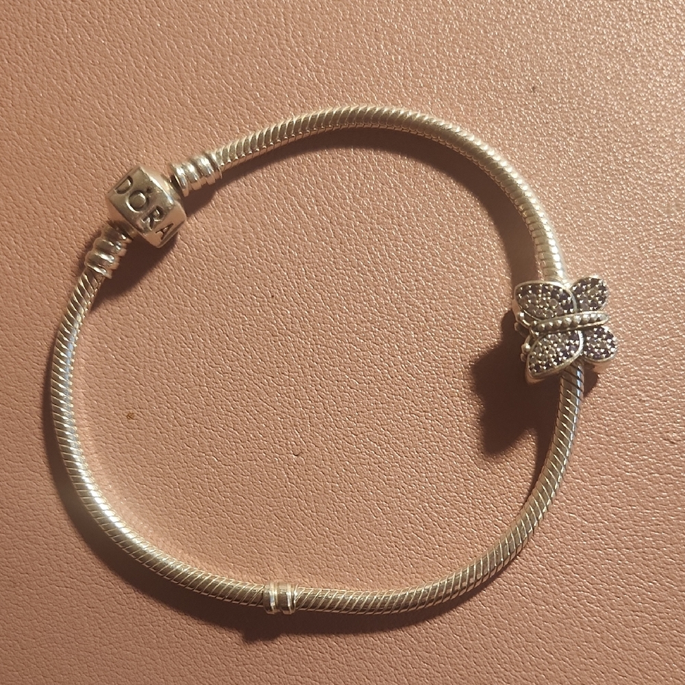 PANDORA bracelet And Butterfly Charm